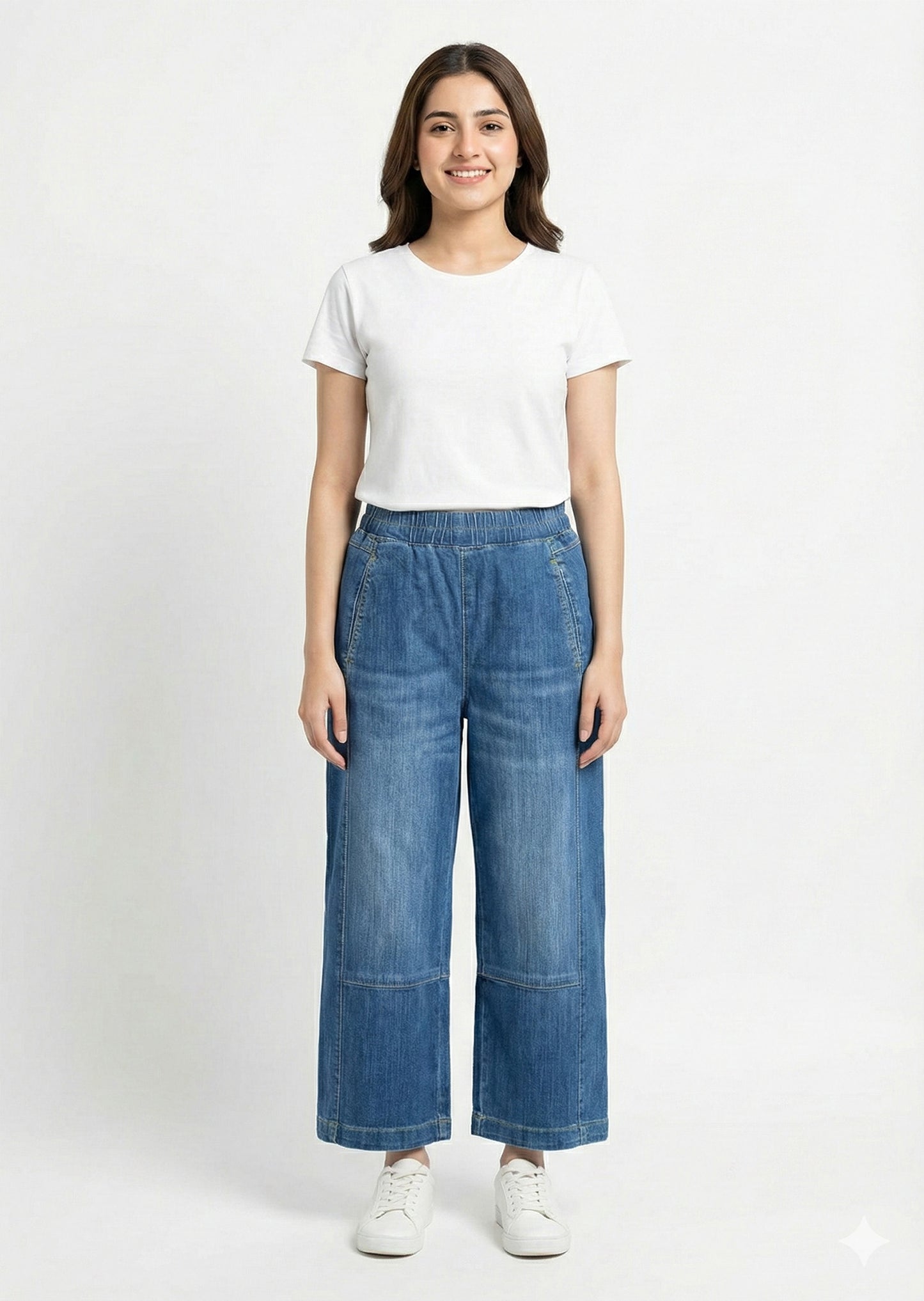 Pilcro-Short Barrel Blue Jeans Trouser 130