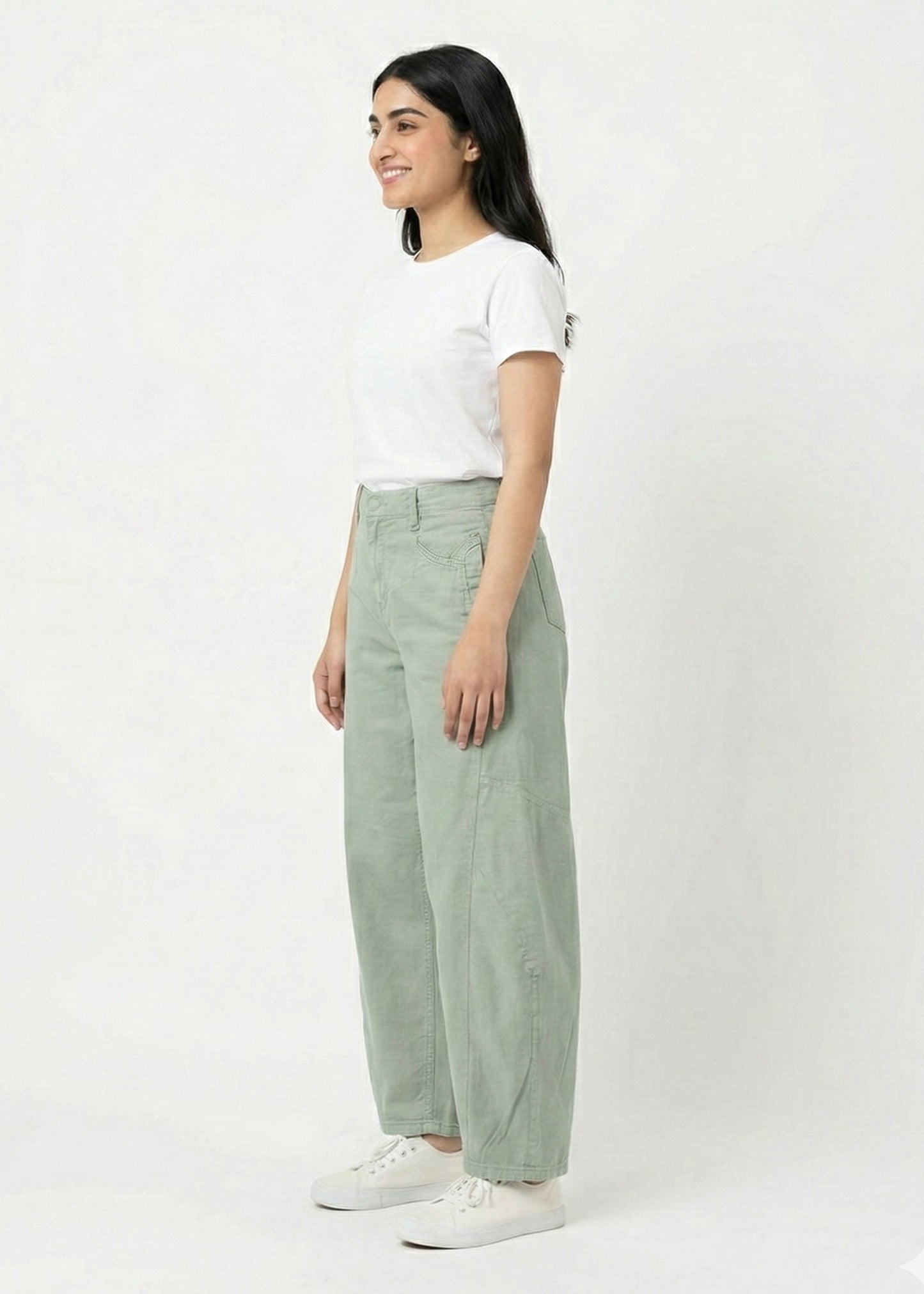 Pilcro-Baggy Barrel Cotton Pant 132