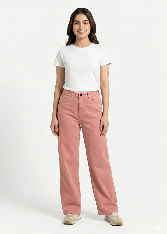 Pilcro-Tall Women Wide Leg T Pink Jeans Dia 236