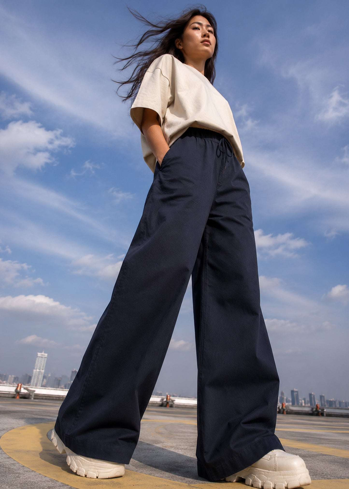 MAG-Women Wide Leg Pants Black
