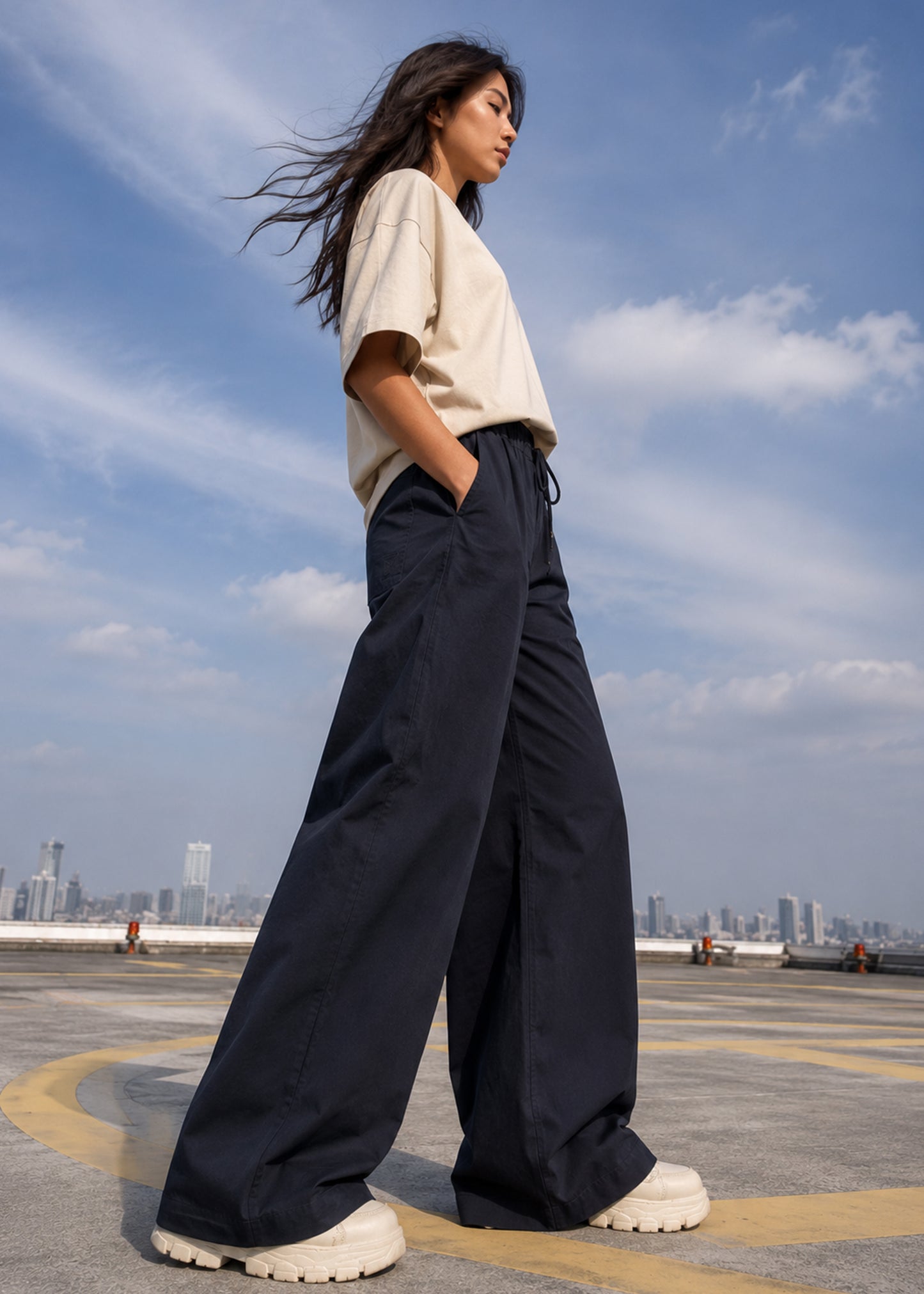 MAG-Women Wide Leg Pants Black