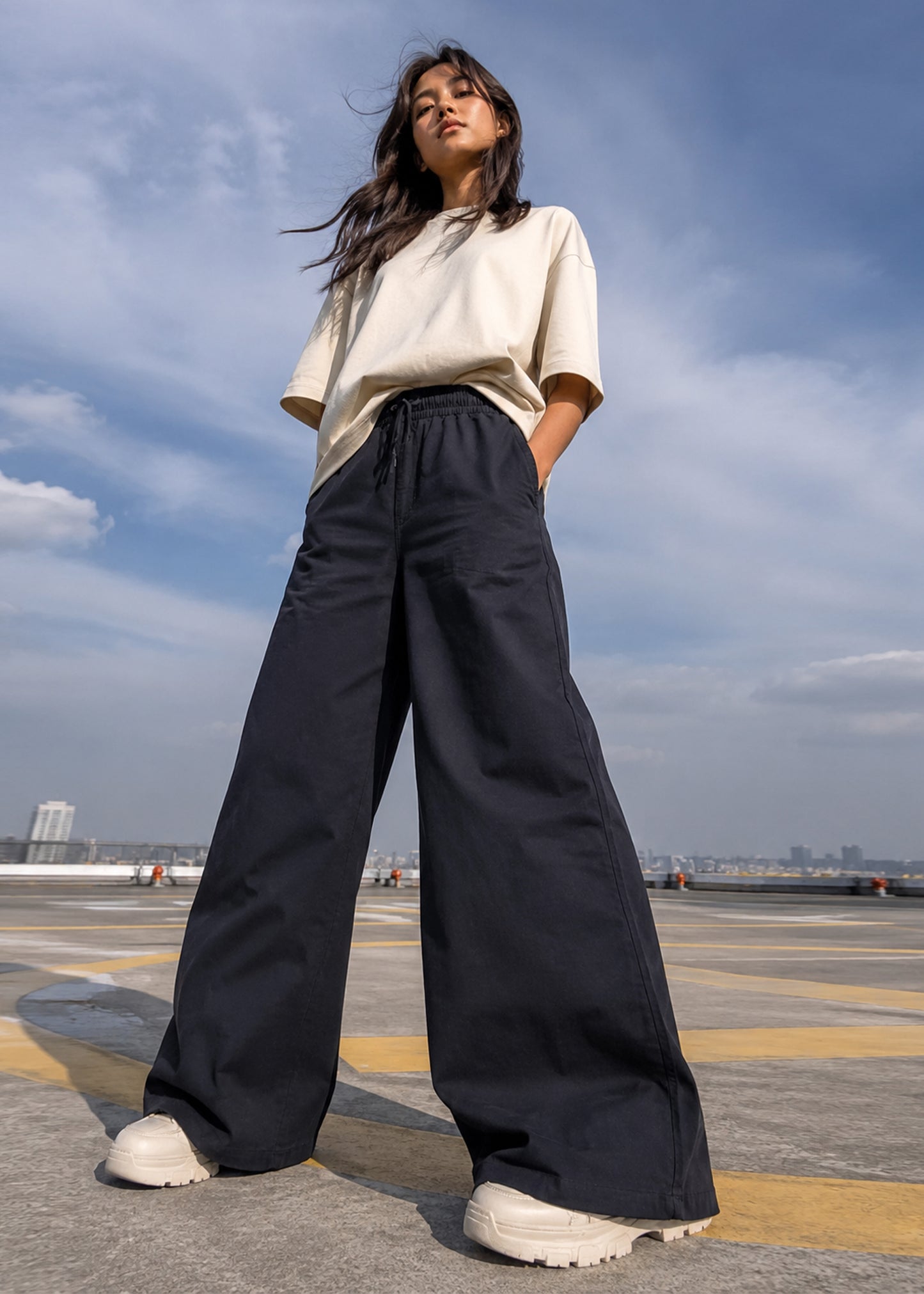 MAG-Women Wide Leg Pants Black