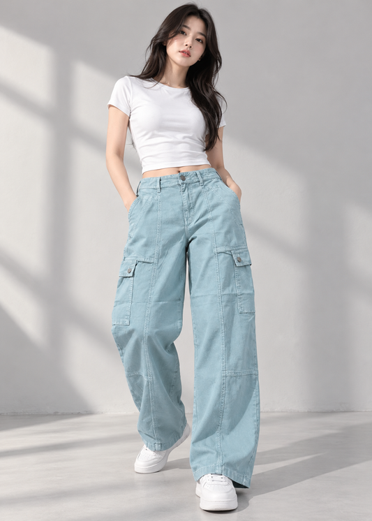 Anthropologie Women Cotton Cargo Light Stretch 805